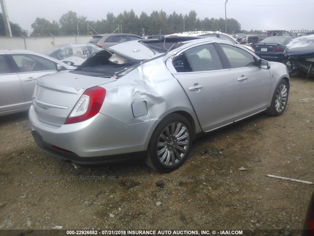 1LNHL9DK3FG608522 - 2015 LINCOLN MKS SILVER photo 4