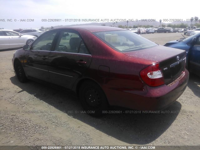 4T1BE32K73U167023 - 2003 TOYOTA CAMRY LE/XLE/SE Qırmızı foto 3