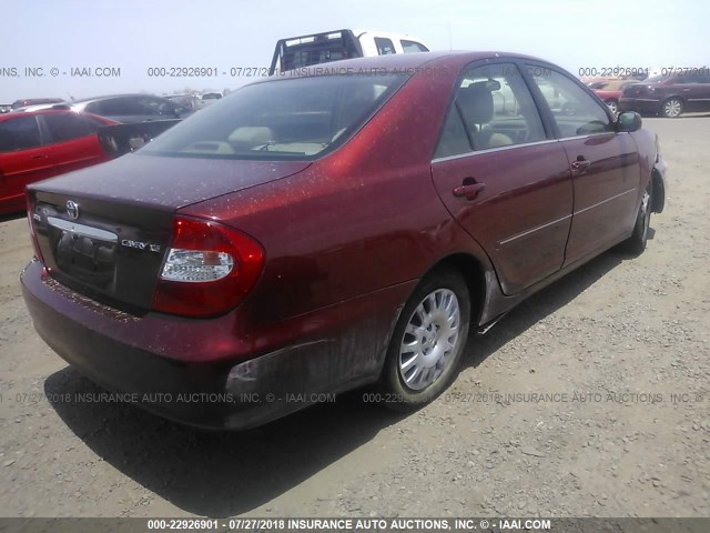 4T1BE32K73U167023 - 2003 TOYOTA CAMRY LE/XLE/SE Qırmızı foto 4