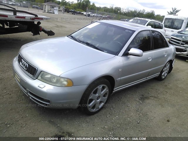 WAURD68D01A138443 - 2001 AUDI S4 2.7 QUATTRO SILVER photo 2