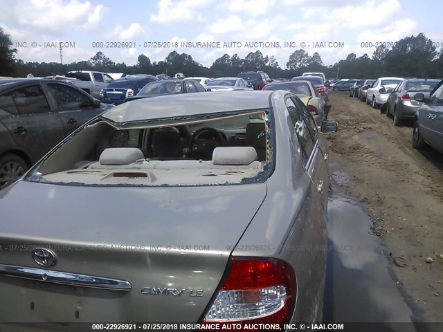 4T1BE32K83U699350 - 2003 TOYOTA CAMRY LE/XLE/SE Bej foto 6