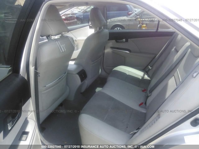 4T1BD1FK5DU085214 - 2013 TOYOTA CAMRY HYBRID/LE/XLE 银色 照片 8