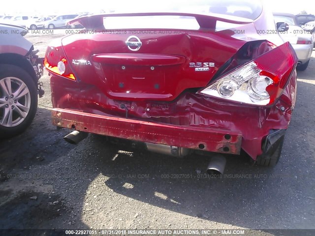 1N4BL24E79C100793 - 2009 NISSAN ALTIMA 3.5SE RED photo 6