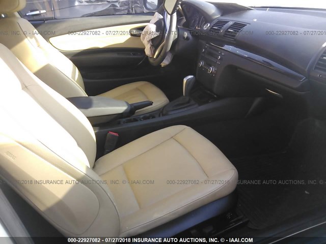 WBAUP7C56DVP25296 - 2013 BMW 128 I WHITE photo 5