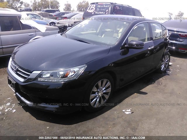 1HGCR3F80FA006208 - 2015 HONDA ACCORD EXL BLACK photo 2