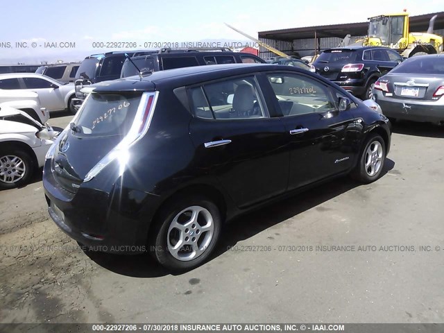 JN1AZ0CP9CT022992 - 2012 NISSAN LEAF SV/SL BLACK photo 4