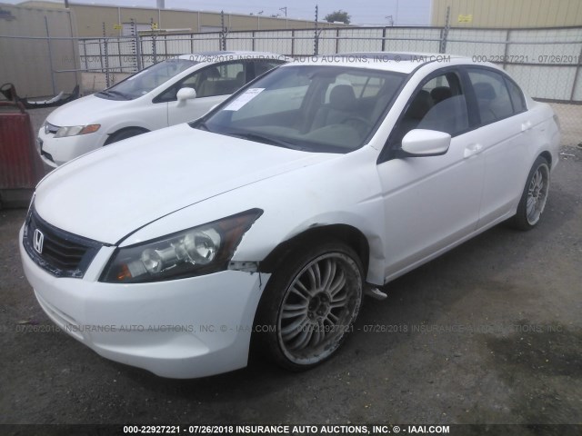 1HGCP36888A005137 - 2008 HONDA ACCORD EXL WHITE photo 2