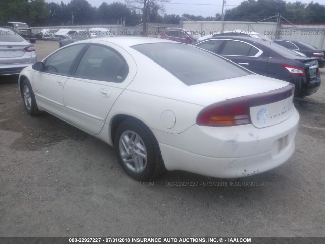 2B3HD46R41H616495 - 2001 DODGE INTREPID SE WHITE photo 3