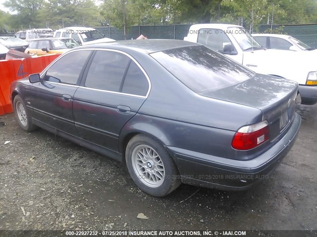 WBADT43431GX24740 - 2001 BMW 525 I AUTOMATIC BLUE photo 3