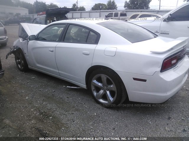 2C3CDXCT5CH109235 - 2012 DODGE CHARGER R/T WHITE photo 3