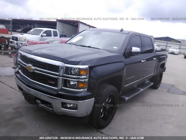 3GCUKSEC5EG142695 - 2014 CHEVROLET SILVERADO K1500 LTZ BLACK photo 2