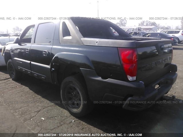 3GNEC13TX3G132442 - 2003 CHEVROLET AVALANCHE C1500 BLACK photo 3