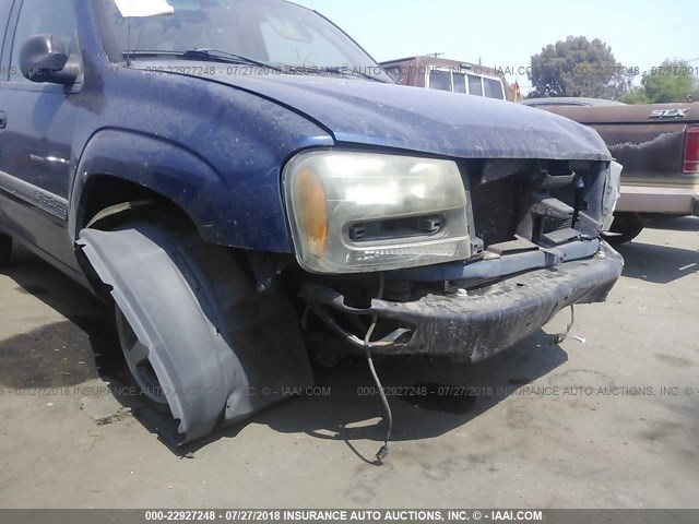 1GNDS13S022454942 - 2002 CHEVROLET TRAILBLAZER  BLUE photo 6