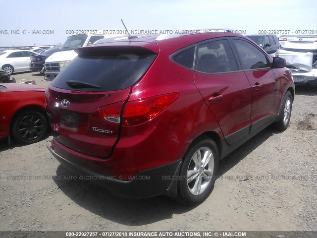 KM8JU3AC6BU150642 - 2011 HYUNDAI TUCSON GLS/LIMITED 红色 照片 4