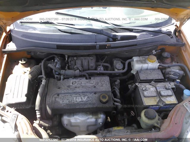 KL1TD56657B189258 - 2007 CHEVROLET AVEO LS ORANGE photo 10