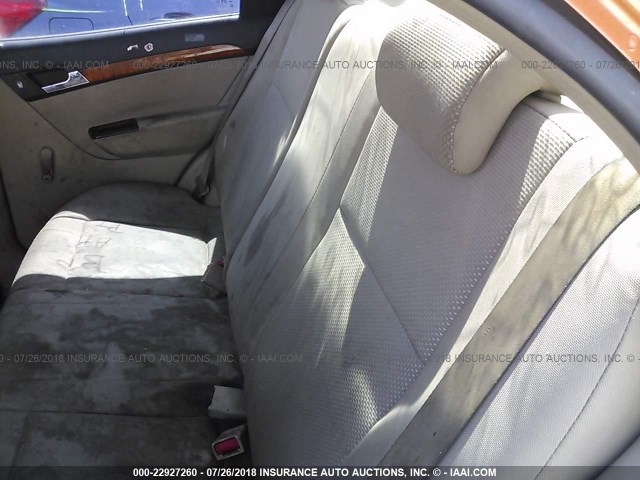 KL1TD56657B189258 - 2007 CHEVROLET AVEO LS ORANGE photo 8