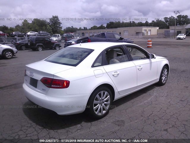 WAUEFAFL8BN002013 - 2011 AUDI A4 PREMIUM PLUS WHITE photo 4