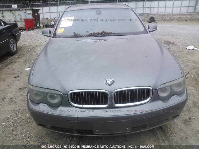 WBAGL63454DP70116 - 2004 BMW 745 I GRAY photo 6