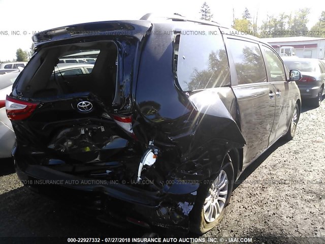 5TDYK3DCXFS654836 - 2015 TOYOTA SIENNA XLE/LIMITED BLACK photo 4