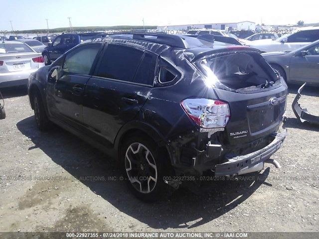 JF2GPAKC5H8219994 - 2017 SUBARU CROSSTREK LIMITED BLACK photo 3