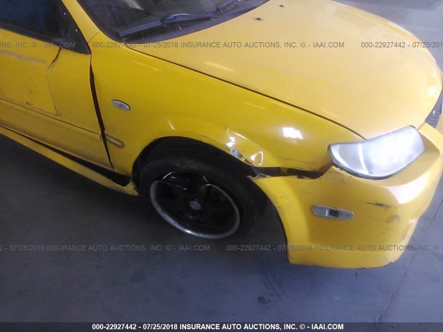 JM1BJ245X31145049 - 2003 MAZDA PROTEGE PR5 YELLOW photo 6