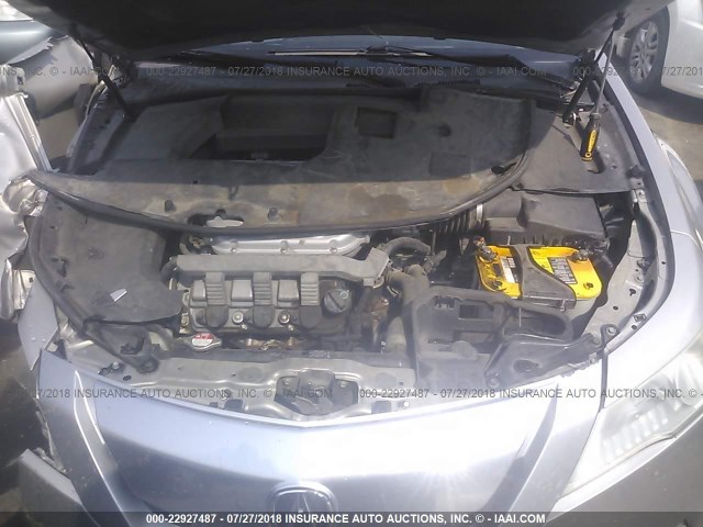 19UUA9F52AA000083 - 2010 ACURA TL SILVER photo 10