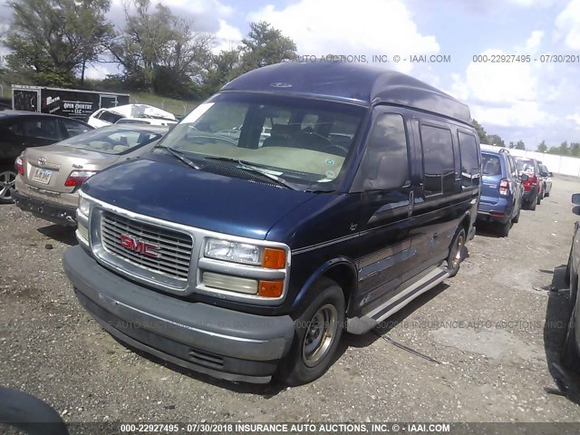 1GDFG15W311154931 - 2001 GMC SAVANA RV G1500 BLUE photo 2