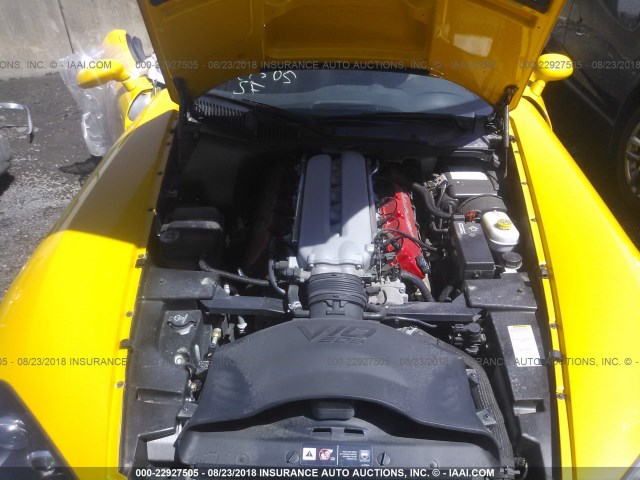 1B3JZ65Z75V500673 - 2005 DODGE VIPER SRT-10 YELLOW photo 10