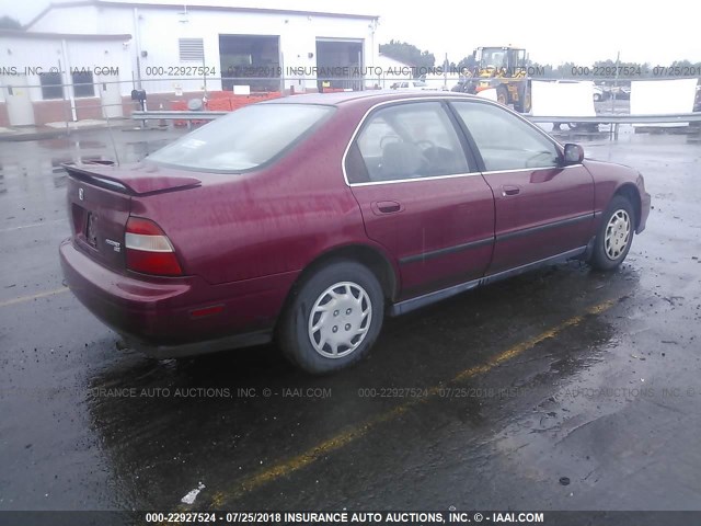 1HGCD5630RA048901 - 1994 HONDA ACCORD LX/EX BURGUNDY photo 4