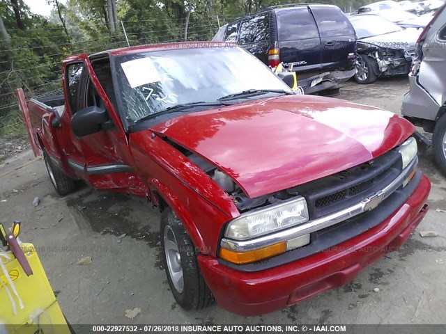 1GCCS195518125610 - 2001 CHEVROLET S TRUCK S10 RED photo 1