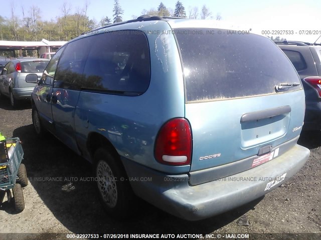 2B4GP44R9TR644775 - 1996 DODGE GRAND CARAVAN SE BLUE photo 3