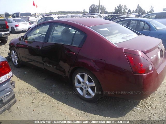 1N4BA41EX4C811001 - 2004 NISSAN MAXIMA SE/SL RED photo 3