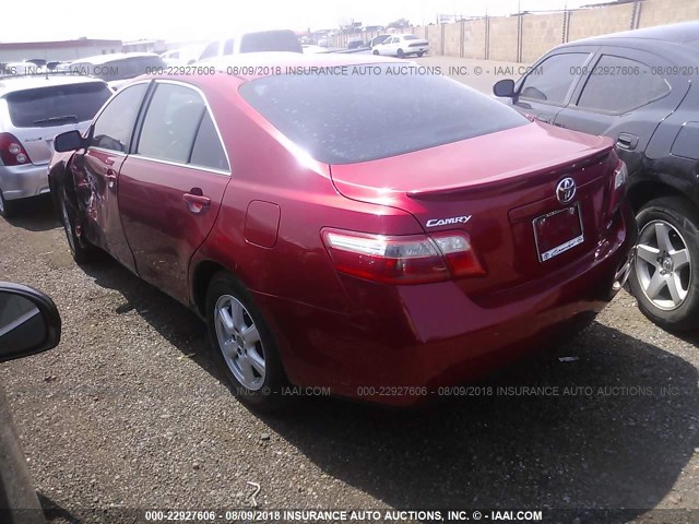 4T4BE46K98R018271 - 2008 TOYOTA CAMRY CE/LE/XLE/SE RED photo 3