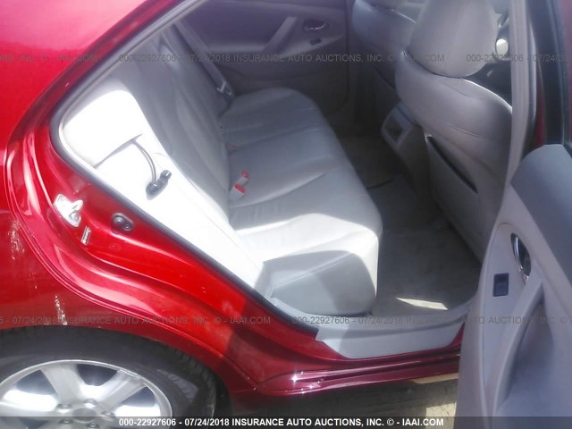 4T4BE46K98R018271 - 2008 TOYOTA CAMRY CE/LE/XLE/SE RED photo 8