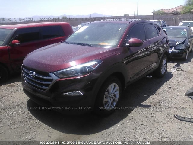 KM8J33A41HU264780 - 2017 HYUNDAI TUCSON LIMITED/SPORT AND ECO/SE RED photo 2