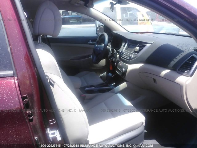 KM8J33A41HU264780 - 2017 HYUNDAI TUCSON LIMITED/SPORT AND ECO/SE RED photo 5