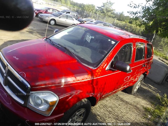 1D4HB58DX4F216140 - 2004 DODGE DURANGO LIMITED RED photo 2