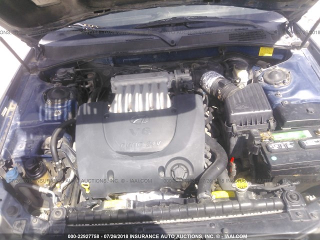 KMHWF35H84A959974 - 2004 HYUNDAI SONATA GLS/LX BLUE photo 10