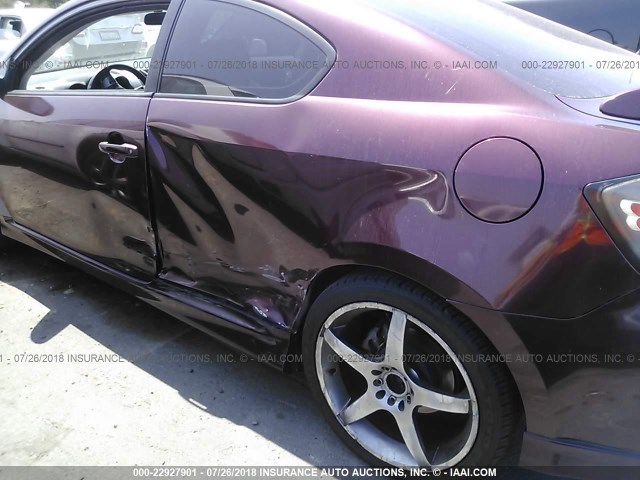 JTKDE177560120213 - 2006 TOYOTA SCION TC MAROON photo 6