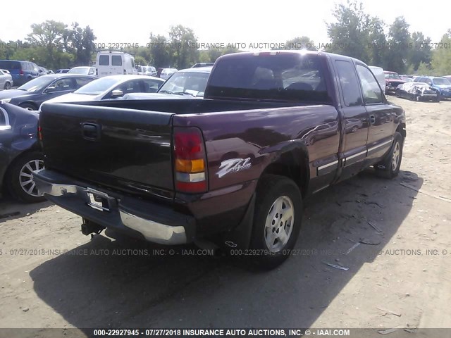 2GCEK19T8X1273205 - 1999 CHEVROLET SILVERADO K1500 MAROON photo 4