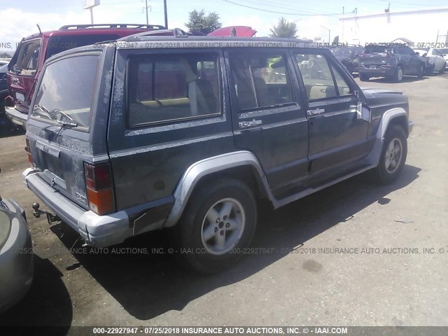 1J4FT58S9NL201108 - 1992 JEEP CHEROKEE LAREDO GRAY photo 4