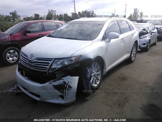 4T3ZA3BB0AU028740 - 2010 TOYOTA VENZA WHITE photo 2