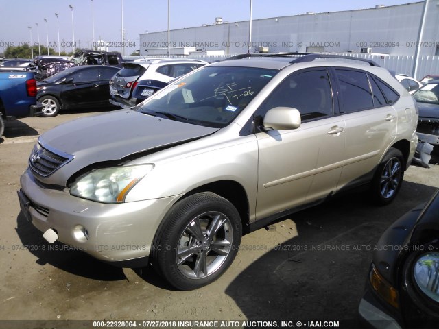 JTJGW31UX60003557 - 2006 LEXUS RX 400 SILVER photo 2