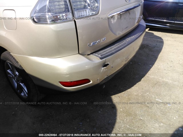 JTJGW31UX60003557 - 2006 LEXUS RX 400 SILVER photo 6