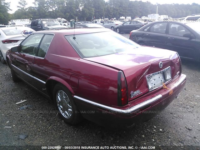 1G6EL12Y42B104278 - 2002 CADILLAC ELDORADO ESC RED photo 3