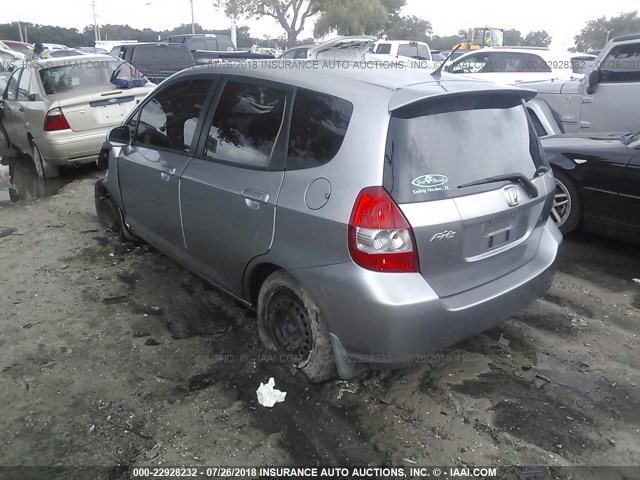 JHMGD37428S068909 - 2008 HONDA FIT GRAY photo 3