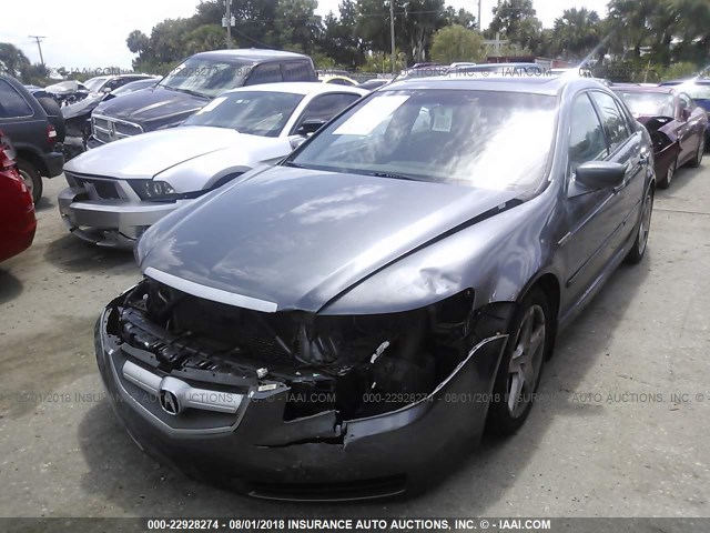 19UUA66245A046072 - 2005 ACURA TL GRAY photo 6