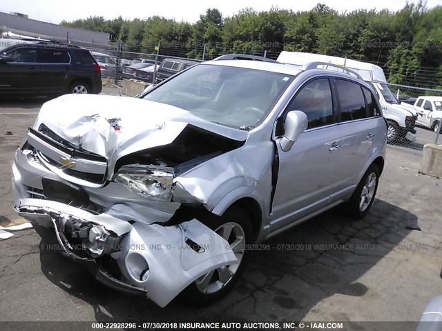 3GNAL4EKXES643492 - 2014 CHEVROLET CAPTIVA LTZ SILVER photo 2