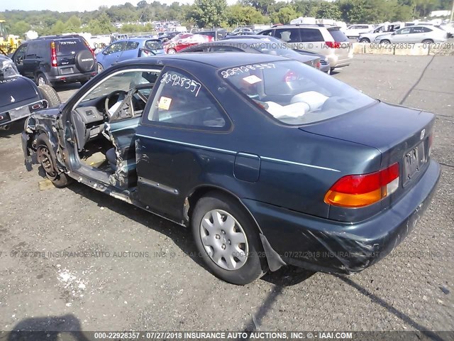 1HGEJ6221VL057562 - 1997 HONDA CIVIC DX GREEN photo 3