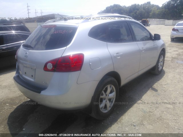 JN8AS58T69W325289 - 2009 NISSAN ROGUE S/SL SILVER photo 4